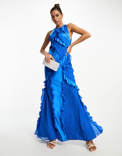 Asos blue hot sale evening dress