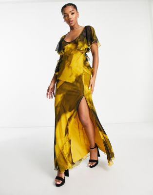 draped velvet gown nelly