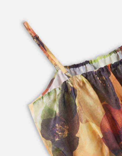 ASOS DESIGN ruffle top co-ord in tropical print, 8 of 8