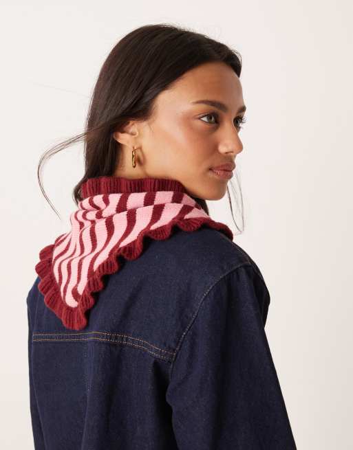 ASOS DESIGN ruffle triangle with stripes in multi, 2 of 3