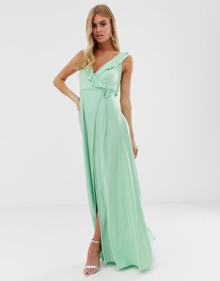 asos design ruffle maxi dress