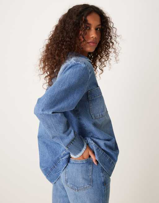 Asos denim top clearance
