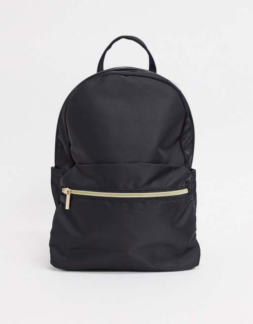 ASOS DESIGN - Rugzak met voorvak in zwart