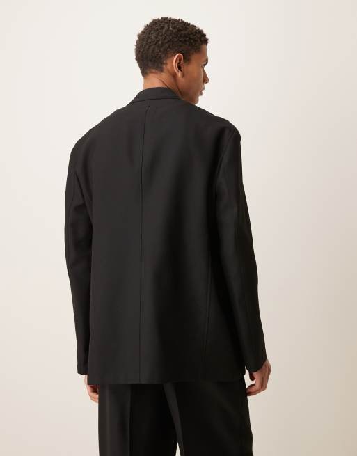 ASOS DESIGN - Ruimvallend colbert in zwarte keperstof, 3 van 5