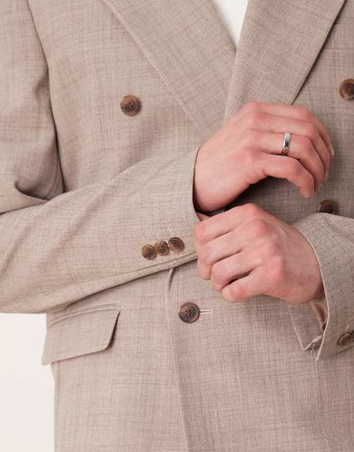 ASOS DESIGN - Ruimvallend colbert met vierkante schouders in beige, 5 van 5