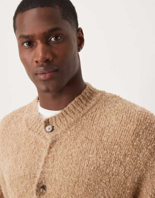ASOS DESIGN - Ruimvallend gebreid vest met ronde hals in beige, 2 van 4