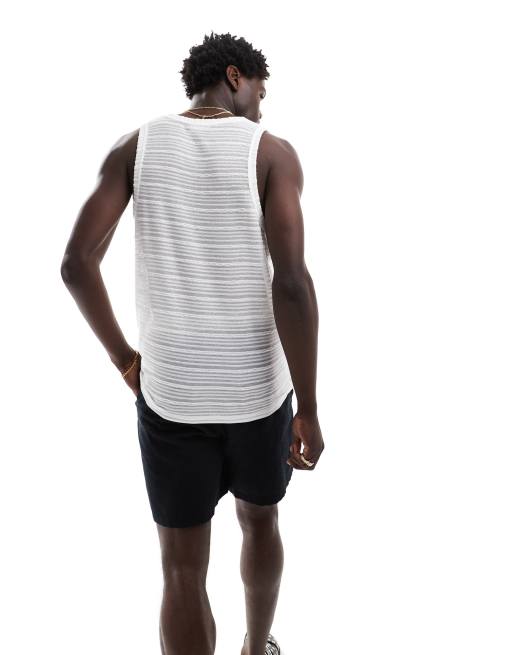 ASOS DESIGN - Ruimvallend hemdje met hals in transparant wit , 4 van 4