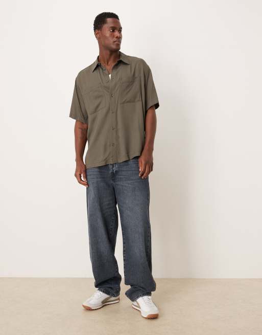 ASOS DESIGN - Ruimvallend overhemd in bruin, 2 van 5