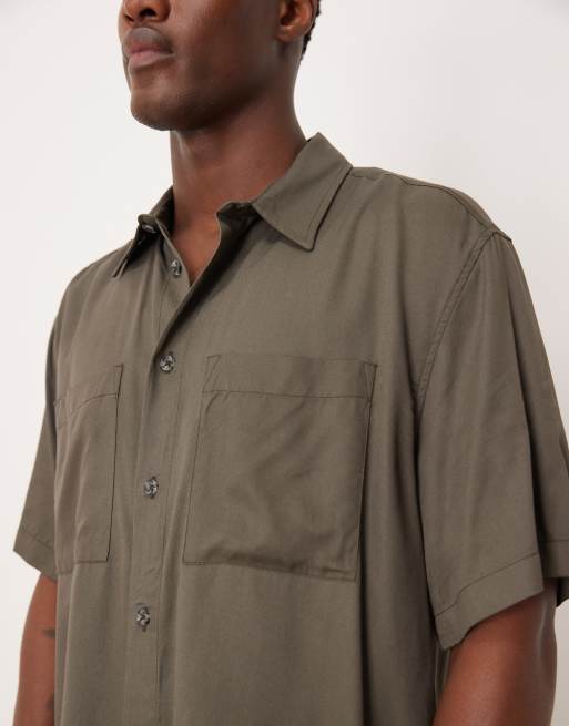 ASOS DESIGN - Ruimvallend overhemd in bruin, 5 van 5