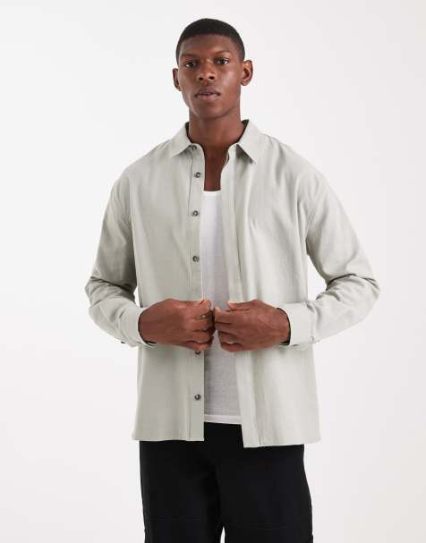 ASOS DESIGN - Ruimvallend overhemd in saliegroen - view 1