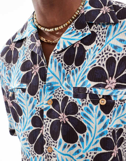 ASOS DESIGN - Ruimvallend overhemd met reverskraag en retro bloemenprint, 4 van 4