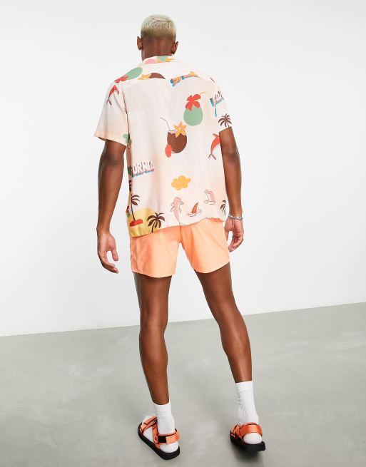 ASOS DESIGN - Ruimvallend overhemd met reverskraag en Venice Beach-print, 2 van 4