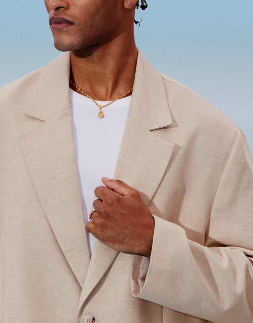 ASOS DESIGN - Ruimvallend oversized colbert in stone, 3 van 5