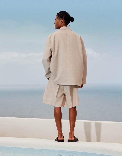 ASOS DESIGN - Ruimvallend oversized colbert in stone, 4 van 5