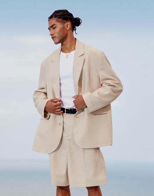 ASOS DESIGN - Ruimvallend oversized colbert in stone, 5 van 5