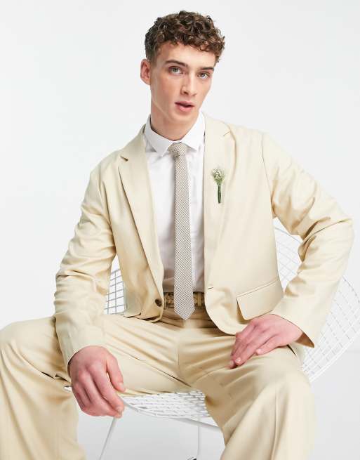 ASOS DESIGN - Ruimvallend, oversized colbert met micro textuur in camel