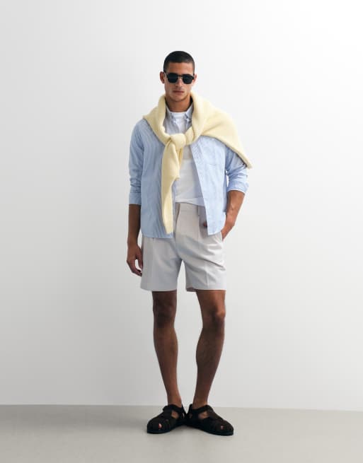 ASOS DESIGN - Ruimvallend oxford overhemd met strepen in blauw, 2 van 7