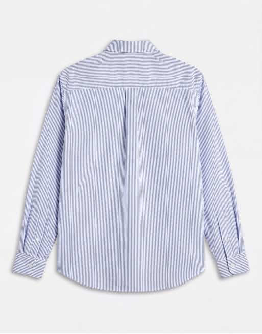 ASOS DESIGN - Ruimvallend oxford overhemd met strepen in blauw, 7 van 7