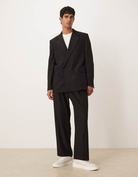 ASOS DESIGN - Ruimvallend pak met vierkante schouders in zwart - view 1