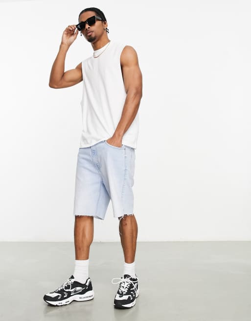 ASOS DESIGN - Ruimvallend piqué hemd met verlaagde armsgaten in wit, 2 van 4