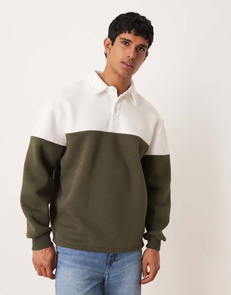 ASOS DESIGN - Ruimvallend sweatshirt met kleurvlakken in groen - view 1