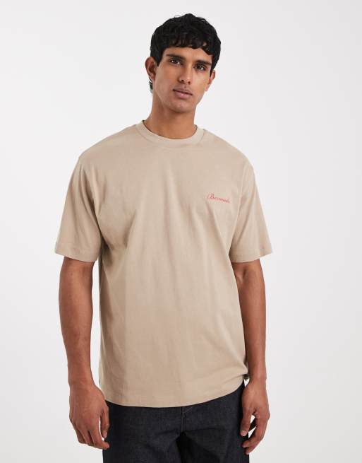 ASOS DESIGN - Ruimvallend T-shirt met digitale bloemenprint in beige, 2 van 5