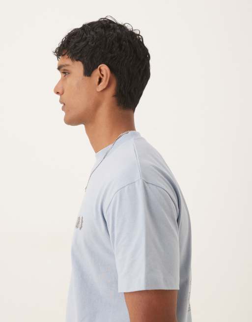 ASOS DESIGN - Ruimvallend T-shirt met drankjesprint in lichtblauw , 2 van 5