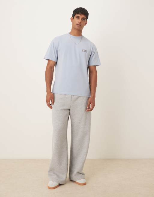 ASOS DESIGN - Ruimvallend T-shirt met drankjesprint in lichtblauw , 4 van 5