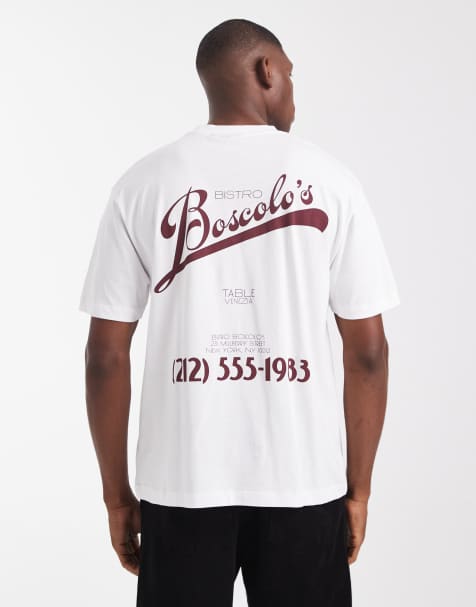 ASOS DESIGN - Ruimvallend T-shirt met grafische tekstprint in wit - view 1