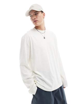 Ekouaer Nachthemd voor dames, lange nachtjurk, lange mouwen, nachthemden voor dames, V-hals, slaapshirt, winter, S-XXL, grijs, M