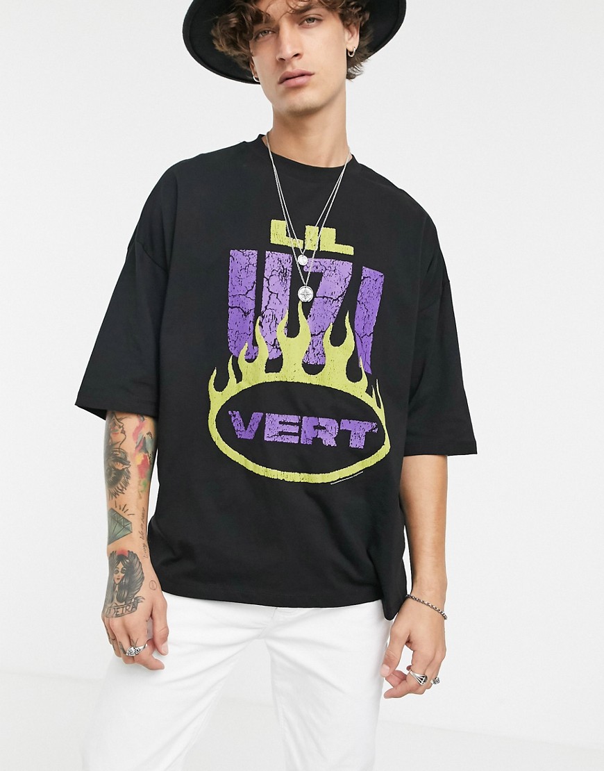 ASOS DESIGN - Ruimvallend T-shirt met print van Lil Uzi Vert-Zwart