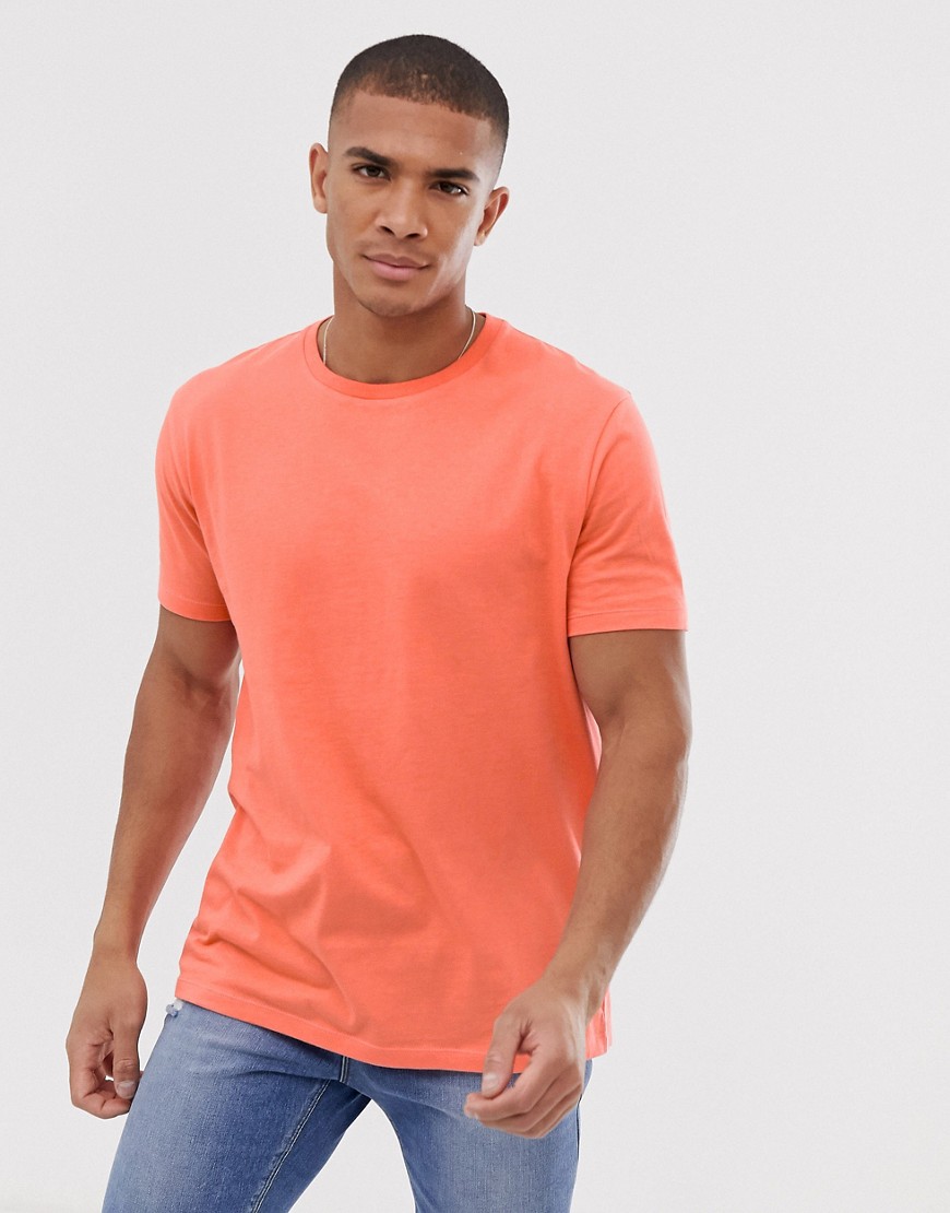 ASOS DESIGN - Ruimvallend T-shirt met ronde hals in oranje