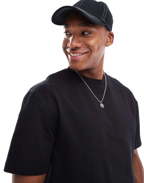 ASOS DESIGN - Ruimvallend T-shirt van 240 g/m² zware stof in zwart - view 1