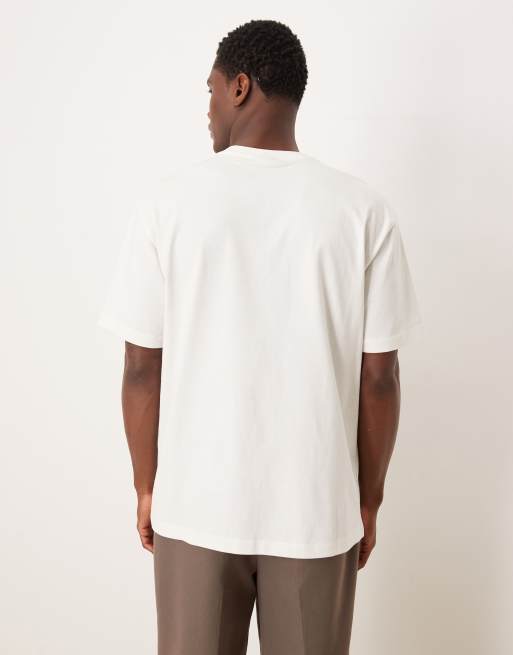 ASOS DESIGN - Ruimvallend T-shirt van 240 gsm zware stof in ecru, 3 van 5