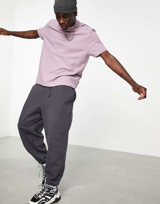 ASOS DESIGN - Ruimvallend T-shirt van wafelstof in gemêleerd paars, 4 van 4