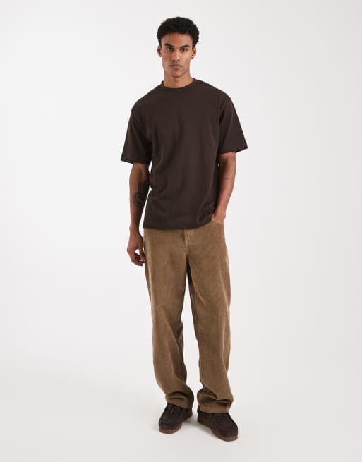 ASOS DESIGN - Ruimvallend T-shirt van zware stof in bruin, 2 van 5