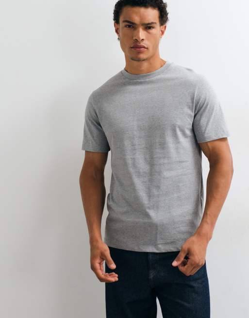 ASOS DESIGN - Ruimvallend T-shirt van zware stof in gemêleerd grijs, 4 van 5