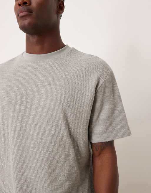 ASOS DESIGN - Ruimvallend T-shirt van zware stof in grijs bouclé , 5 van 5