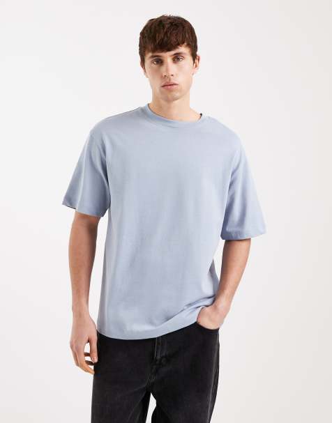 ASOS DESIGN - Ruimvallend T-shirt van zware stof in lichtblauw - view 1