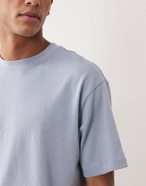 ASOS DESIGN - Ruimvallend T-shirt van zware stof in lichtblauw, 2 van 5