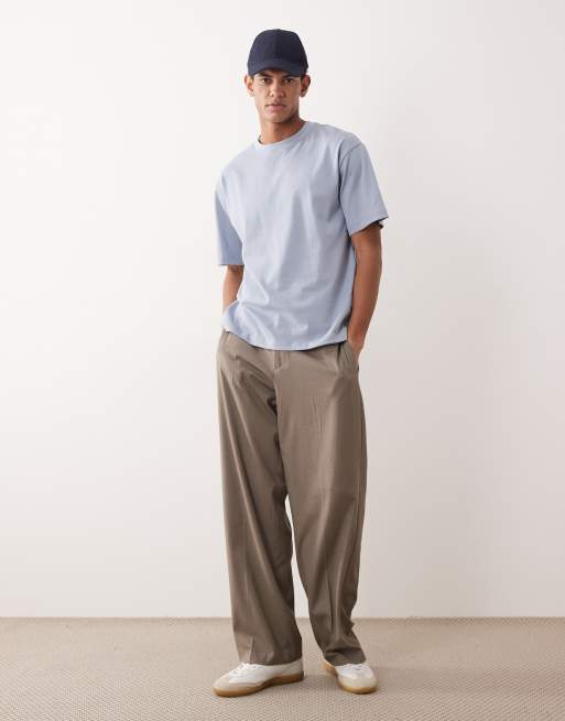 ASOS DESIGN - Ruimvallend T-shirt van zware stof in lichtblauw, 3 van 5