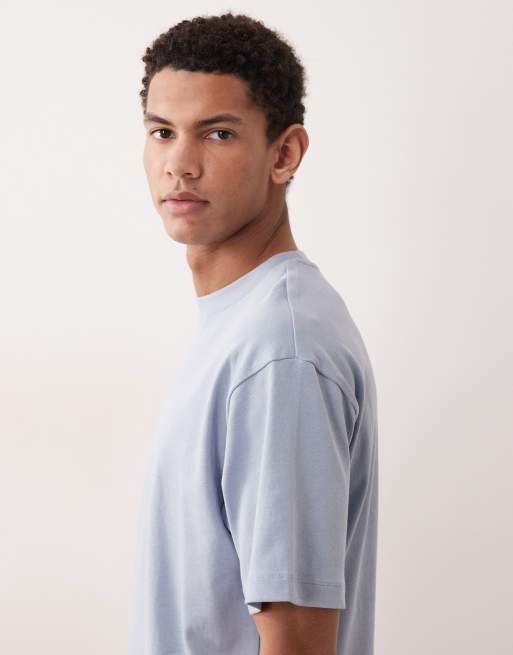 ASOS DESIGN - Ruimvallend T-shirt van zware stof in lichtblauw, 5 van 5