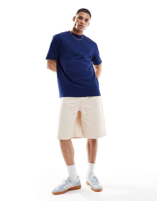 ASOS DESIGN - Ruimvallend T-shirt van zware stof in marineblauw  , 3 van 4