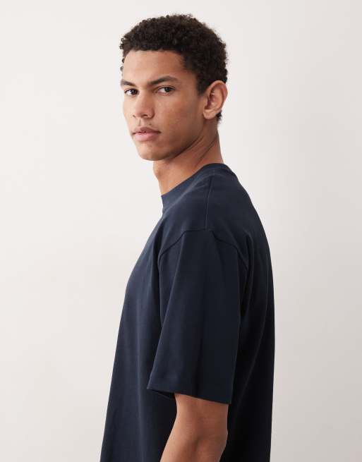 ASOS DESIGN - Ruimvallend T-shirt van zware stof in marineblauw, 3 van 5