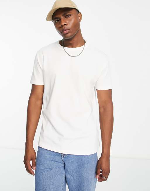 ASOS DESIGN - Ruimvallend T-shirt van zware stof in wit