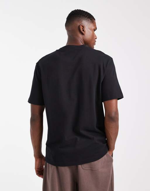 ASOS DESIGN - Ruimvallend T-shirt van zware stof in zwart , 3 van 5