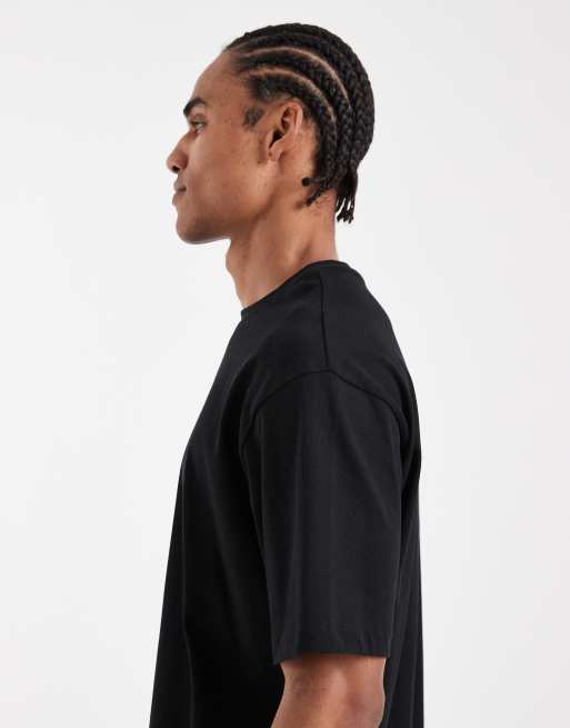 ASOS DESIGN - Ruimvallend T-shirt van zware stof in zwart, 5 van 5