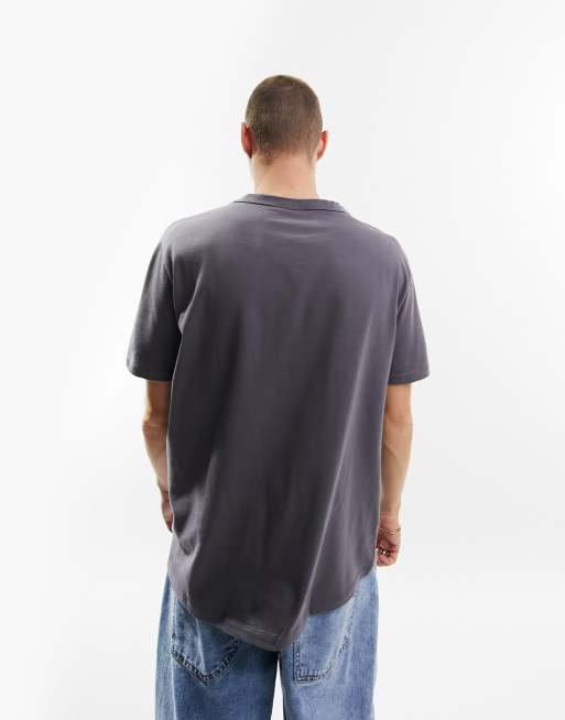 ASOS DESIGN - Ruimvallend zwaargewicht T-shirt in zwart met wassing , 4 van 5