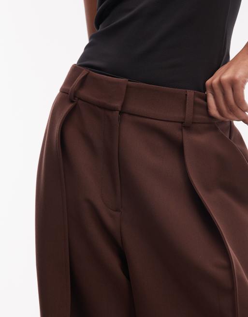ASOS DESIGN - Ruimvallende broek met ballonpijpen in donker chocoladebruin, 4 van 5