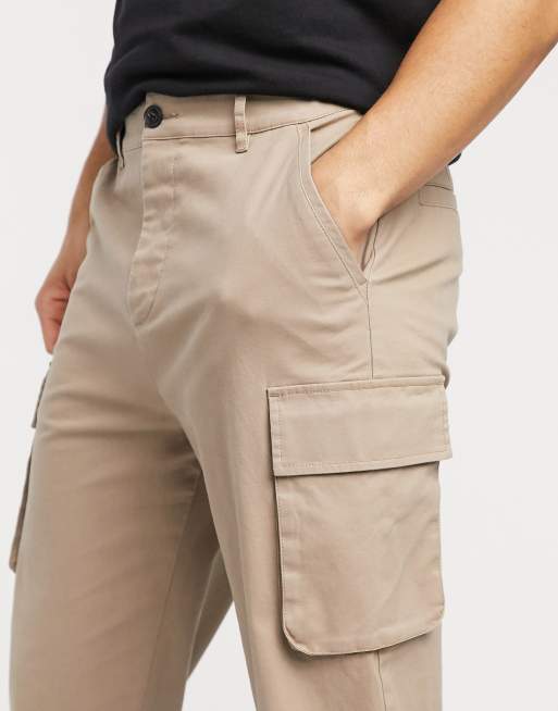 ASOS DESIGN - Ruimvallende cargo-broek in kiezelkleur, 3 van 4